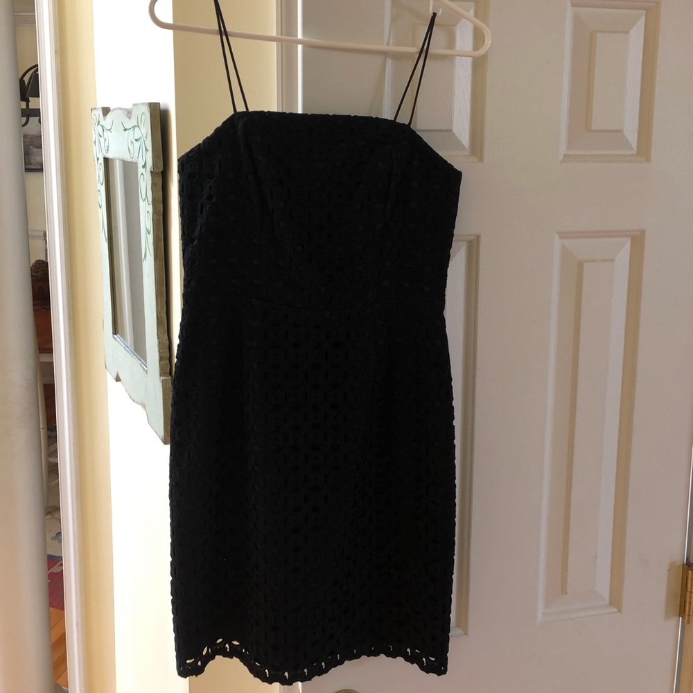 Banana Republic Black Lace Strapless Dress